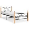 vidaXL Estrutura de cama 100x200 cm metal preto