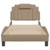 vidaXL Estrutura de cama Viana sem colch&atilde;o couro artif. 80x200 cm cappuccino