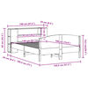 vidaXL Cama com estante sem colchão 140x190 cm pinho maciço