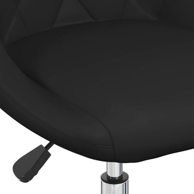 vidaXL Cadeira de escritório giratória couro artificial preto