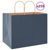 vidaXL Sacos de papel 250 unid com al&ccedil;as azul 32x22x24 cm