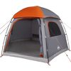 vidaXL Tenda familiar estilo Igloo 6 pessoas imperm. cinza/laranja