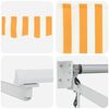 vidaXL Toldo Retr&aacute;til El&eacute;trico Laranja e Branco 3,5 x 2,5 m
