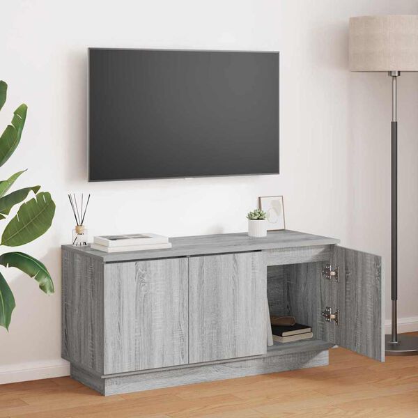 vidaXL Gabinete para TV Cinza Sonoma 100 x 38 x 49 cm