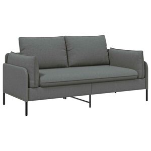 vidaXL Sof&aacute; para 2 Pessoas Cinzento-Escuro 188 x 81 x 89 cm Tecido