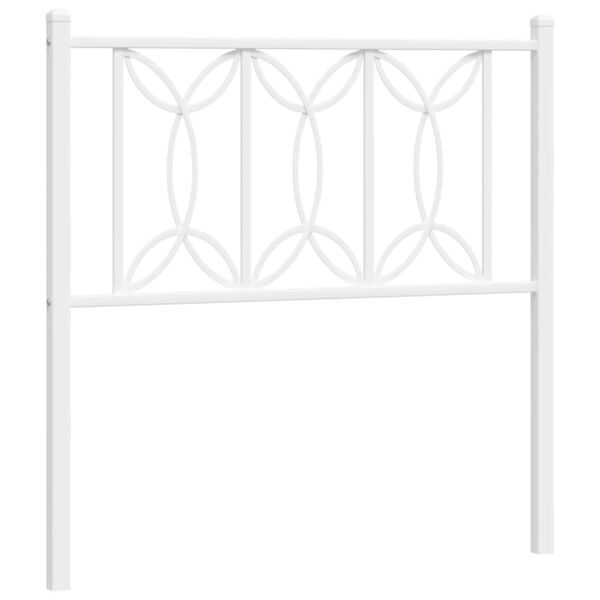 vidaXL Cabeceira de substitui&ccedil;&atilde;o 90 cm metal branco