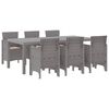 vidaXL Conjunto de Jantar para Jardim 7 pcs Cinzento-claro