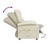 vidaXL Cadeira de massagens couro artificial cor creme