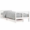 vidaXL Estrutura cama infantil c/ gavetas 80x200cm pinho maci&ccedil;o branco
