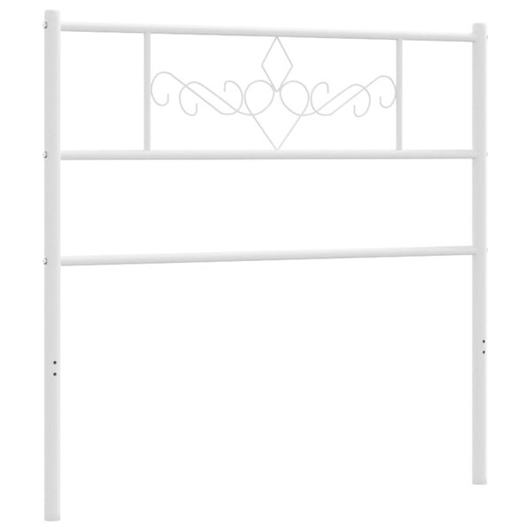 vidaXL Cabeceira de cama 100 cm metal branco