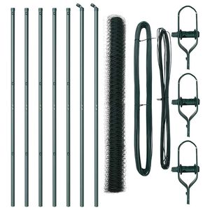 vidaXL Poste de Cerca Verde