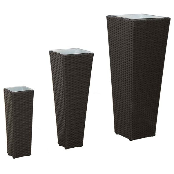 vidaXL Conjunto Para Exterior 3 pcs Preto Metal