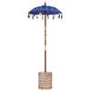 vidaXL Parasol Balin&ecirc;s com Base Azul 95 x 95 x 260 cm