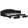 vidaXL Sof&aacute;-cama com gavet&atilde;o e gavetas 90x190 cm veludo preto