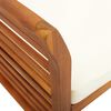 vidaXL 5 pcs conjunto de jantar exterior c/ almofadões acácia maciça