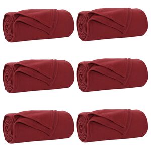 vidaXL Cobertores de Sof&aacute; 6 unid. Vermelho Bordeaux 270 x 240 cm L&atilde;