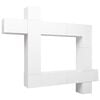 vidaXL 9 pcs conjunto de m&oacute;veis de TV derivados de madeira branco