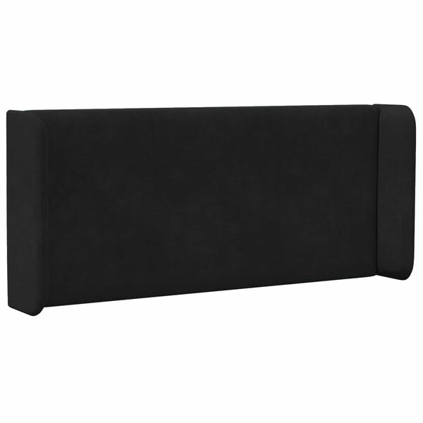 vidaXL Orelha de Cabeceira Preto 40,5 x 40,5 x 4 cm Veludo