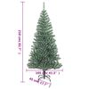 vidaXL &Aacute;rvore de Natal artificial c/ flocos de neve 210 cm verde