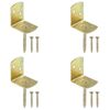 vidaXL Suportes p/ painel de veda&ccedil;&atilde;o 4pcs metal galvanizado forma de L