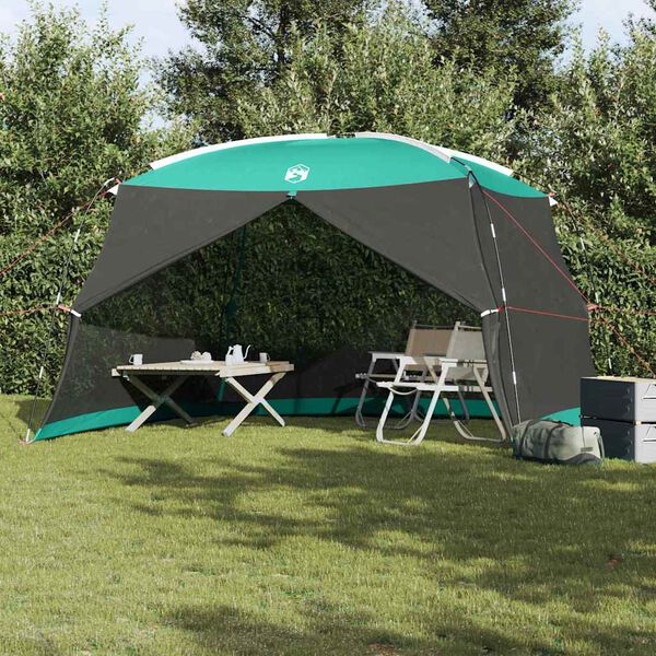 vidaXL Tenda mosquiteira com telhado Verde do Mar 380 x 380 x 225 cm