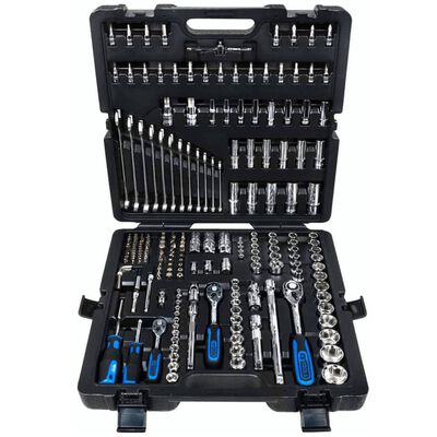 KS Tools Kit de chaves de roquete cabeças e pontas CHROMEplus 216 pcs