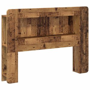 vidaXL Cabeceira com Arm&aacute;rio Madeira antiga Madeira engenheirada