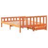 vidaXL Cama sem colch&atilde;o 150x200 cm madeira pinho maci&ccedil;a castanho-mel