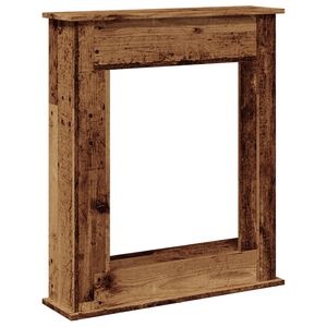vidaXL Cornija de lareira 75x20x87,5 cm derivados de madeira velha