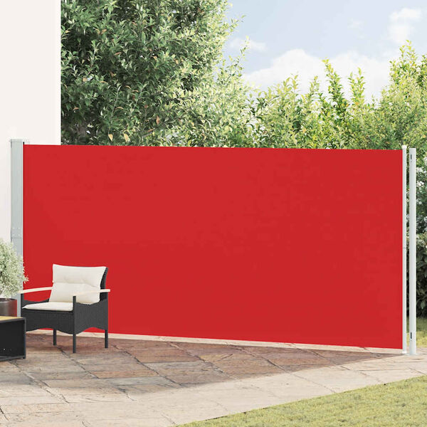 vidaXL Toldo lateral retr&aacute;til de p&aacute;tio 180x600 cm vermelho