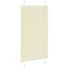 vidaXL Creme Plissada Cega 80x150 cm Largura Tecido 79,4 cm Poli&eacute;ster