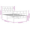 vidaXL Estrutura de cama com cabeceira e p&eacute;s 90x190 cm metal preto