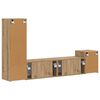 vidaXL Conjunto de m&oacute;vel de TV 4 pcs Carvalho Artesanal