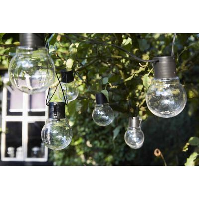 Luxform Iluminações festivas solares com 10 LED Menorca transparente