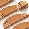 vidaXL Tapetes de escadas adesivos 10 pcs 65x21x4 cm bege