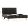 vidaXL Estrutura de cama em tecido 140x200 cm cinzento-escuro