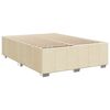 vidaXL Cama com molas/colch&atilde;o 140x190 cm tecido cor creme