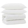 vidaXL Duvet com Travesseiros com travesseiro 3 pcs Branco Microfibra