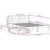 vidaXL Cama sem colchão 120x190 cm madeira pinho maciça castanho-mel