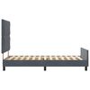 vidaXL Cama Box com cabeceira Cinzento escuro 100 x 200 cm Veludo
