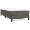vidaXL Estrutura de cama com molas 100x200 cm veludo cinzento-escuro