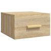 vidaXL Mesas de cabeceira parede 2 pcs 35x35x20 cm cor carvalho sonoma