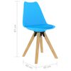 vidaXL Cadeiras de jantar 2 pcs azul