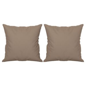 vidaXL Almofadas decora&ccedil;&atilde;o 2 pcs 40x40 cm microfibra cinza-acastanhado