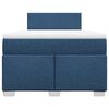 vidaXL Cama boxspring com colch&atilde;o 120x190 cm tecido azul