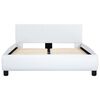 vidaXL Estrutura de cama c/ LED 120x200 cm couro artificial branco