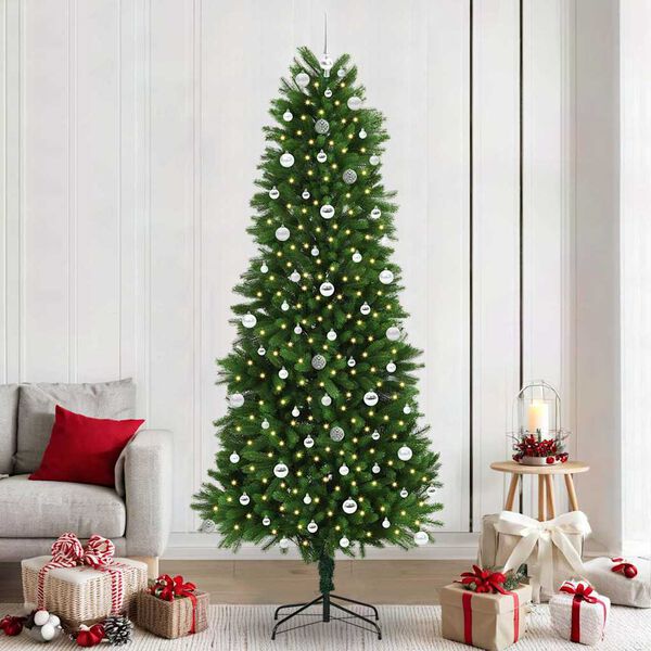 vidaXL &Aacute;rvore de Natal com 300 LEDs com suporte Verde 240 cm PE