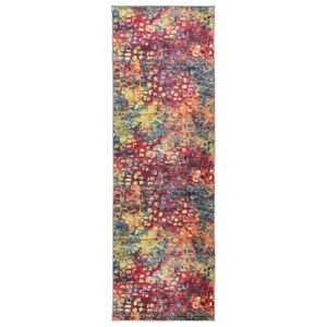 vidaXL Passadeira LESAKA colorido 100 x 300 cm Veludo Diamante