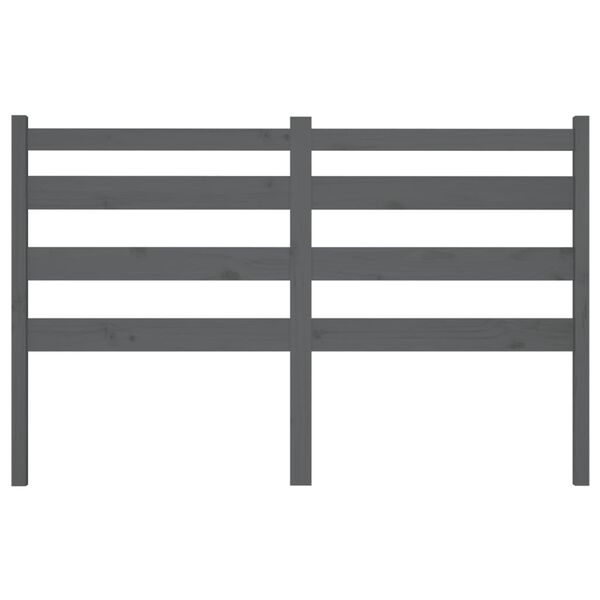 vidaXL Cabeceira de cama 156x4x100 cm pinho maci&ccedil;o cinzento
