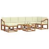 vidaXL Conjunto de Sof&aacute;s para Exterior 8 pcs Natural e Creme
